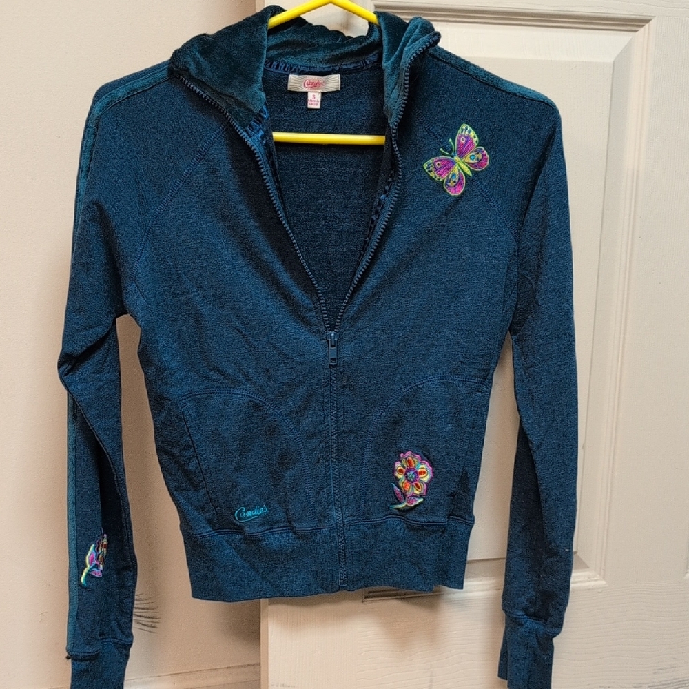 Candie's Deep Green Zip-Up Jacket